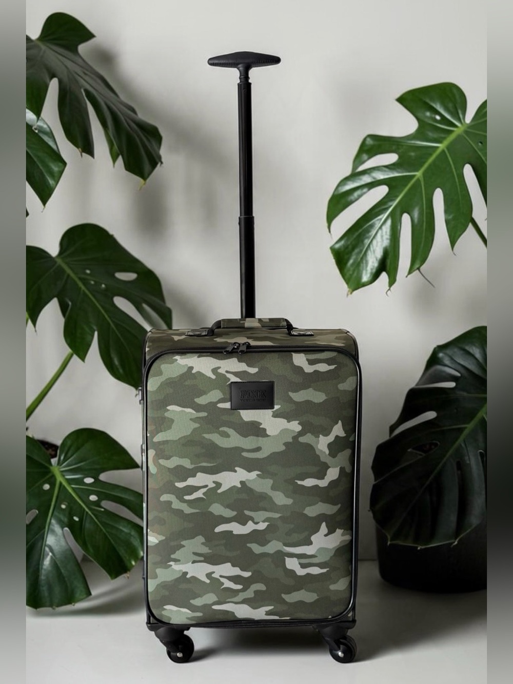 Victoria’s Secret PINK Suitcase Carry-on Luggage 22” Rolling Camouflage